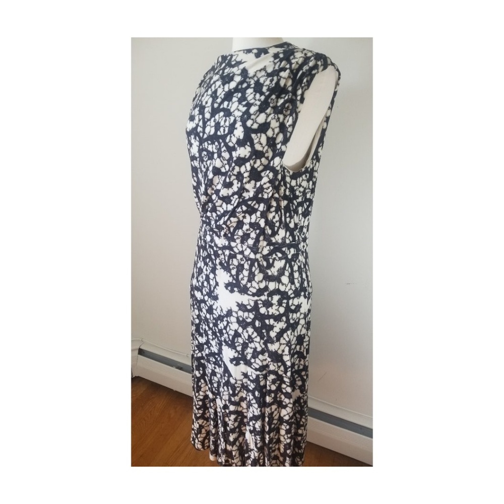 Anthropologie Leifsdottir black and white fitted dress Size XL
